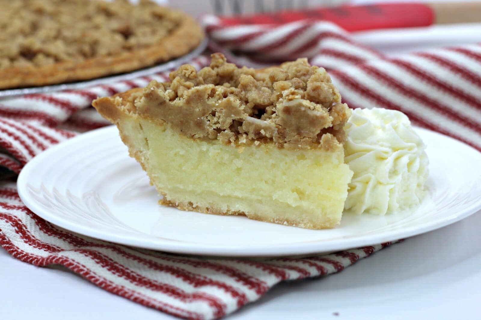 Astonishingly Good Eggnog Pie with Gingerbread Crumble